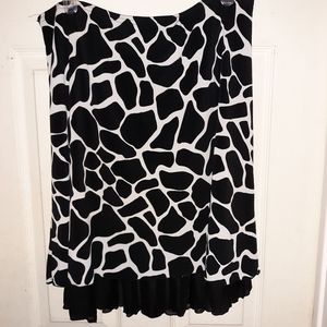 Animal Print 2-Layer Stretch Skirt